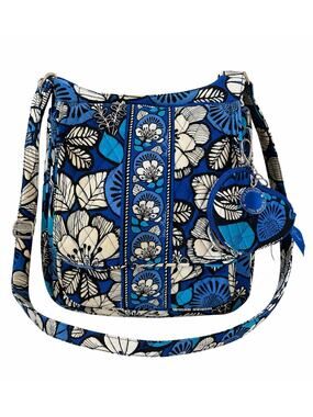Vera Bradley Mailbag Blue Bayou Messenger Crossbody Purse w Coin Pouch